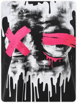 Kollyy Punk White Graffiti Figure Oversized Halloween Top T-Shirt -Tops Sales 78a508854093a03e47ee5d75964c1738