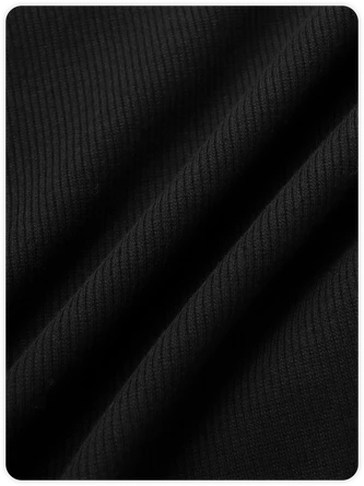 Kollyy Punk Black Basic High Neck Halloween Top T-Shirt 4 Kollyy Punk Black Basic High Neck Halloween Top T-Shirt - Image 4