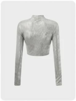 Kollyy Casual Silver Top T-Shirt -Tops Sales 7b530d8bc0182a6816c4629c6fa2b6de