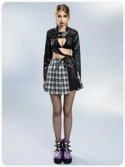 Kollyy Punk Black Top Outwear