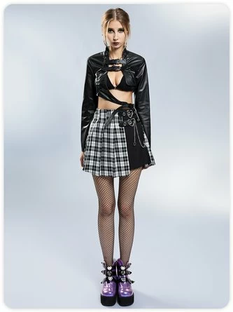 Kollyy Punk Black Top Outwear 1 Kollyy Punk Black Top Outwear