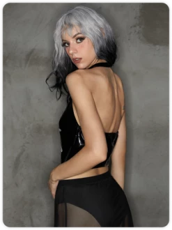 Kollyy Punk Black Graphic Leather Halloween Top Tank Top & Cami -Tops Sales 7b9ac8ed962aa8364780deb71b44333f