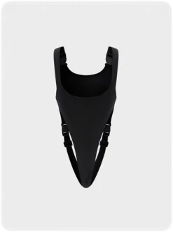 Kollyy Edgy Black Embroidery Cut Out Deconstructed Top Bodysuit -Tops Sales 7d4f42dddb8e7394264b63137aa47f21