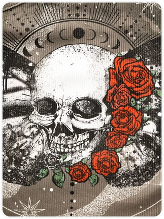 Kollyy Punk Brown Skull One Shoulder Top T-Shirt 2 Kollyy Punk Brown Skull One Shoulder Top T-Shirt - Image 2