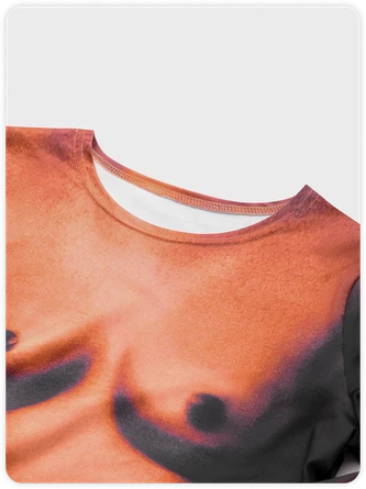 Kollyy Edgy Black Body Print Top T-Shirt 2 Kollyy Edgy Black Body Print Top T-Shirt - Image 2