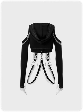 Kollyy Street White Cut Out Top T-Shirt 4 Kollyy Street White Cut Out Top T-Shirt - Image 4