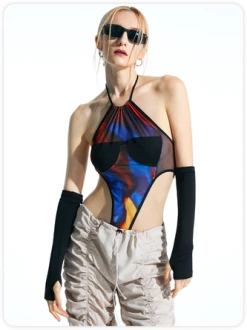 Kollyy Multicolor Halter Patchwork Backless Top Bodysuit 10 Kollyy Multicolor Halter Patchwork Backless Top Bodysuit -Tops Sales 80055476177e333fa38e4a58849bcdac