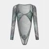 Kollyy Green Top Bodysuit