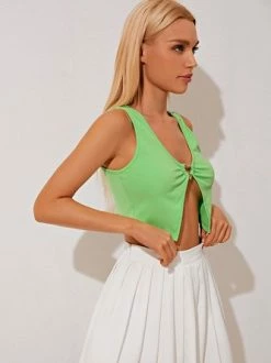 Kollyy Casual Green Top Tank Top & Cami 8 Kollyy Casual Green Top Tank Top & Cami -Tops Sales 80cc1ed2eeb001e9583b3a915c481270