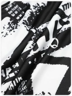 Kollyy Street Black-White Letter Crew Neck Top T-Shirt -Tops Sales 80eba985ea34187378787259c1919350