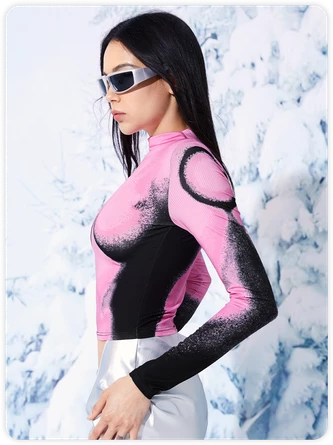 Kollyy Edgy Deep Pink Top T-Shirt 5 Kollyy Edgy Deep Pink Top T-Shirt - Image 5