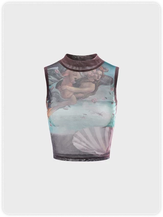 Kollyy Edgy Brown Mesh Slim Vintage Top Tank Top & Cami 1 Kollyy Edgy Brown Mesh Slim Vintage Top Tank Top & Cami