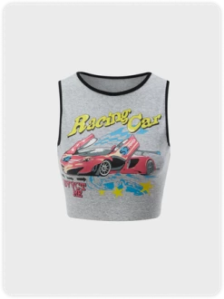 Kollyy Vintage Gray Top Tank Top & Cami