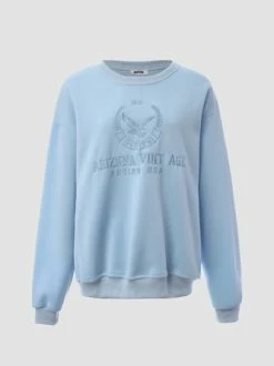 Kollyy Casual Blue Top Hoodie & Sweatshirt