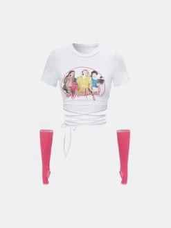 Kollyy Fashion White Top T-Shirt