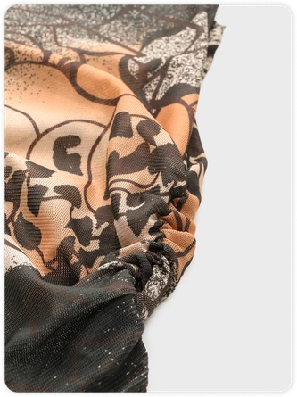 Kollyy Street Brown Mesh Asymmetrical Design Vintage Top Tank Top & Cami 2 Kollyy Street Brown Mesh Asymmetrical Design Vintage Top Tank Top & Cami - Image 2