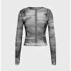 Kollyy Edgy Gray Figure Top T-Shirt