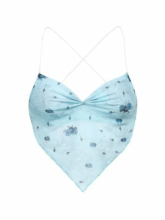 Kollyy Sweet Pink Sleeveless Calico Top Tank Top & Cami 2 Kollyy Sweet Pink Sleeveless Calico Top Tank Top & Cami - Image 2