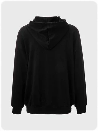 Kollyy Punk Black Skull Hotfix Rhinestone Halloween Top Hoodie & Sweatshirt 4 Kollyy Punk Black Skull Hotfix Rhinestone Halloween Top Hoodie & Sweatshirt - Image 4