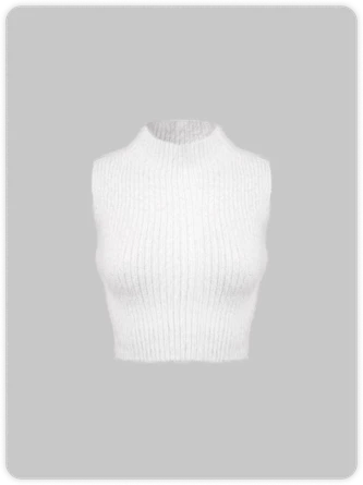 Kollyy Y2k White Sherpa Top Tank Top & Cami 2 Kollyy Y2k White Sherpa Top Tank Top & Cami - Image 2