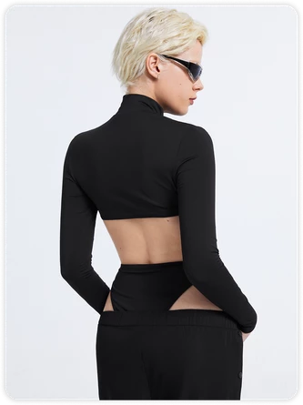 Kollyy Y2K Black Buckle Top Bodysuit 7 Kollyy Y2K Black Buckle Top Bodysuit - Image 7