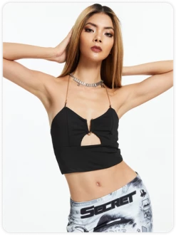 Kollyy Black Top Tank Top & Cami