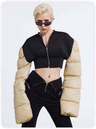 Kollyy Street Apricot Oversized Cyberpunk Top Outwear 2 Kollyy Street Apricot Oversized Cyberpunk Top Outwear - Image 2