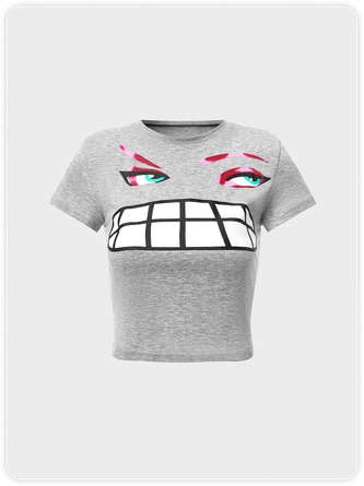 Kollyy Street Gray Top T-Shirt 2 Kollyy Street Gray Top T-Shirt - Image 2