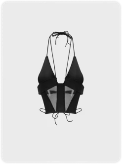 Kollyy Black Top Tank Top & Cami