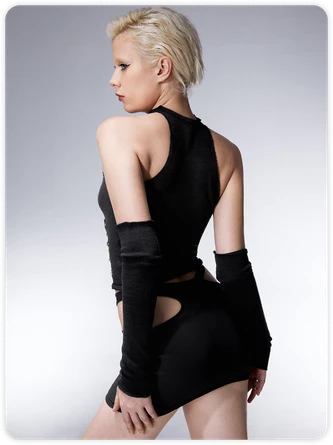 Kollyy Edgy Black Cut Out Top Sweater 7 Kollyy Edgy Black Cut Out Top Sweater - Image 7