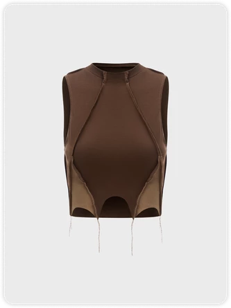 Kollyy Street Brown Top Tank Top & Cami 1 Kollyy Street Brown Top Tank Top & Cami