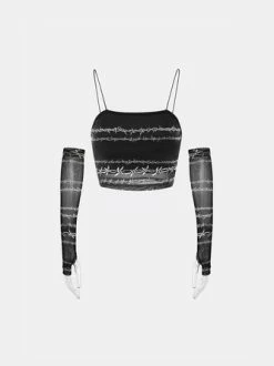 Kollyy Casual Black Top Tank Top & Cami