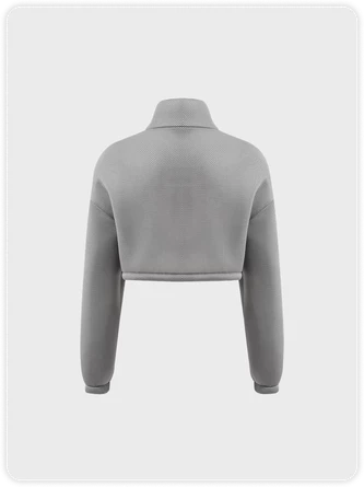 Kollyy Street Gray Rawstring Pockets Top Outwear 4 Kollyy Street Gray Rawstring Pockets Top Outwear - Image 4