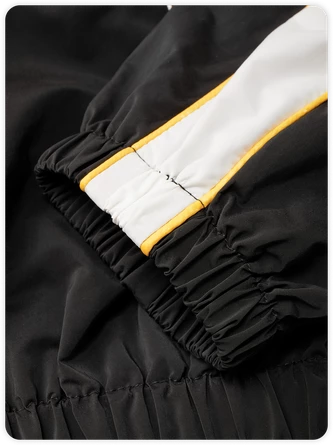 Kollyy Street Black Color Block Top Hoodie & Sweatshirt 2 Kollyy Street Black Color Block Top Hoodie & Sweatshirt - Image 2