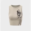 Kollyy Street Gray Figure Top Tank Top & Cami