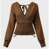 Kollyy Casual Brown Top Sweater