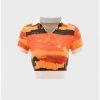 Kollyy Casual Orange Top T-Shirt