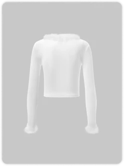 Kollyy Y2K White Patchwork Sherpa Top T-Shirt -Tops Sales 9096e74cac811375d4365997a6703eda