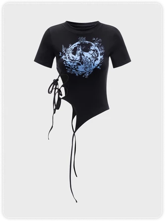 Kollyy Casual Black Top T-Shirt 2 Kollyy Casual Black Top T-Shirt - Image 2