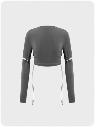 Kollyy Casual Gray Top T-Shirt 4 Kollyy Casual Gray Top T-Shirt - Image 4