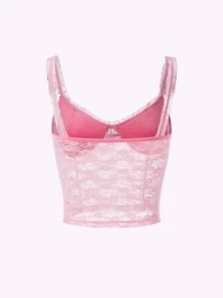 Kollyy Pink Lace Top Tank Top & Cami -Tops Sales 91eec7c6af7fa73d6ed33dde7a51f993