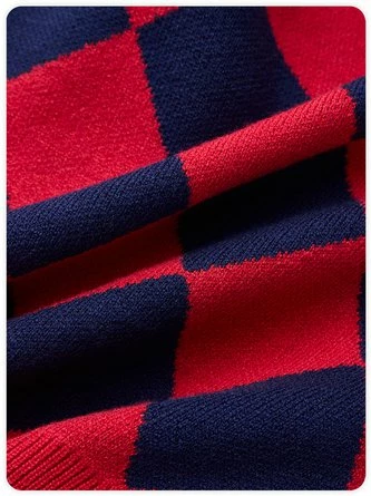 Kollyy Casual Red-Blue Top Sweater 3 Kollyy Casual Red-Blue Top Sweater - Image 3