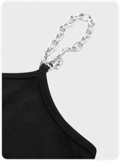 Kollyy Black Asymmetrical Design Cut Out Top Tank Top & Cami -Tops Sales 928ddfce8df29c939c386212fa9a1bea