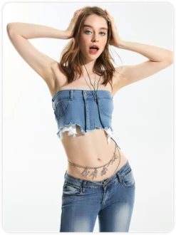 Kollyy Street Blue Top Tank Top & Cami