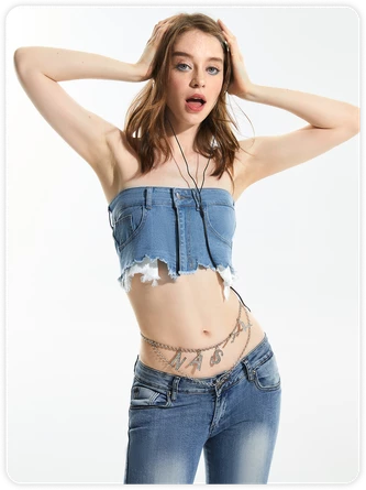 Kollyy Street Blue Top Tank Top & Cami 1 Kollyy Street Blue Top Tank Top & Cami