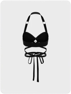 Kollyy Punk Black Zip Lace Up Backless Top Tank Top & Cami -Tops Sales 936a7bf732534e2fc35ac49769765d91