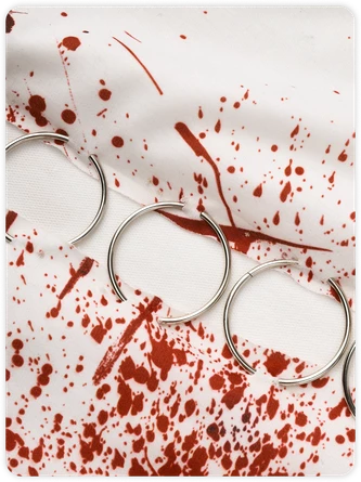 Kollyy Punk White Graffiti Metal Cut Out Halloween Top T-Shirt 6 Kollyy Punk White Graffiti Metal Cut Out Halloween Top T-Shirt - Image 6