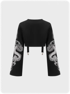 Kollyy Street Black Dragon Metal Top Hoodie & Sweatshirt