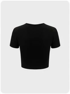 Kollyy Punk Black Floral Short Sleeves Top T-Shirt 18 Kollyy Punk Black Floral Short Sleeves Top T-Shirt -Tops Sales 990cfa566a22168f1557c7735f14c990