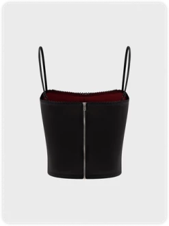 Kollyy Punk Red Mesh Double Layer Halloween Top Tank Top & Cami -Tops Sales 9914d6915d4fdc1086675f181db74e0d